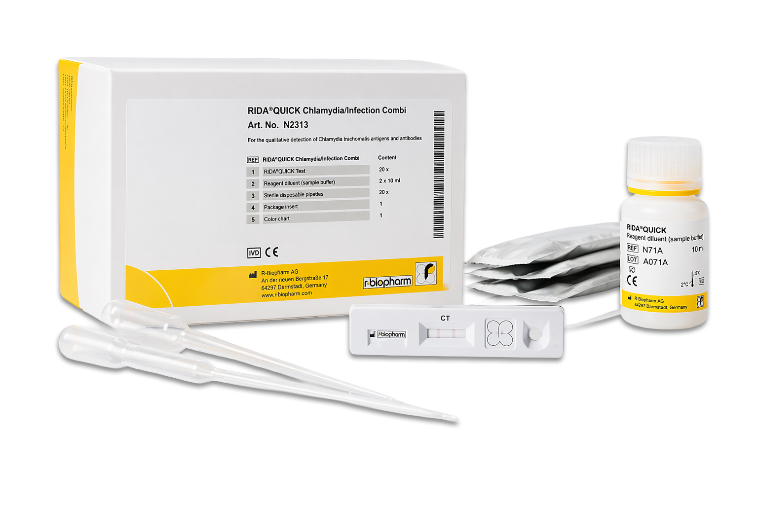 RIDA Quick Cryptosporidium/Giardia/Entamoeba Combi - Cassette